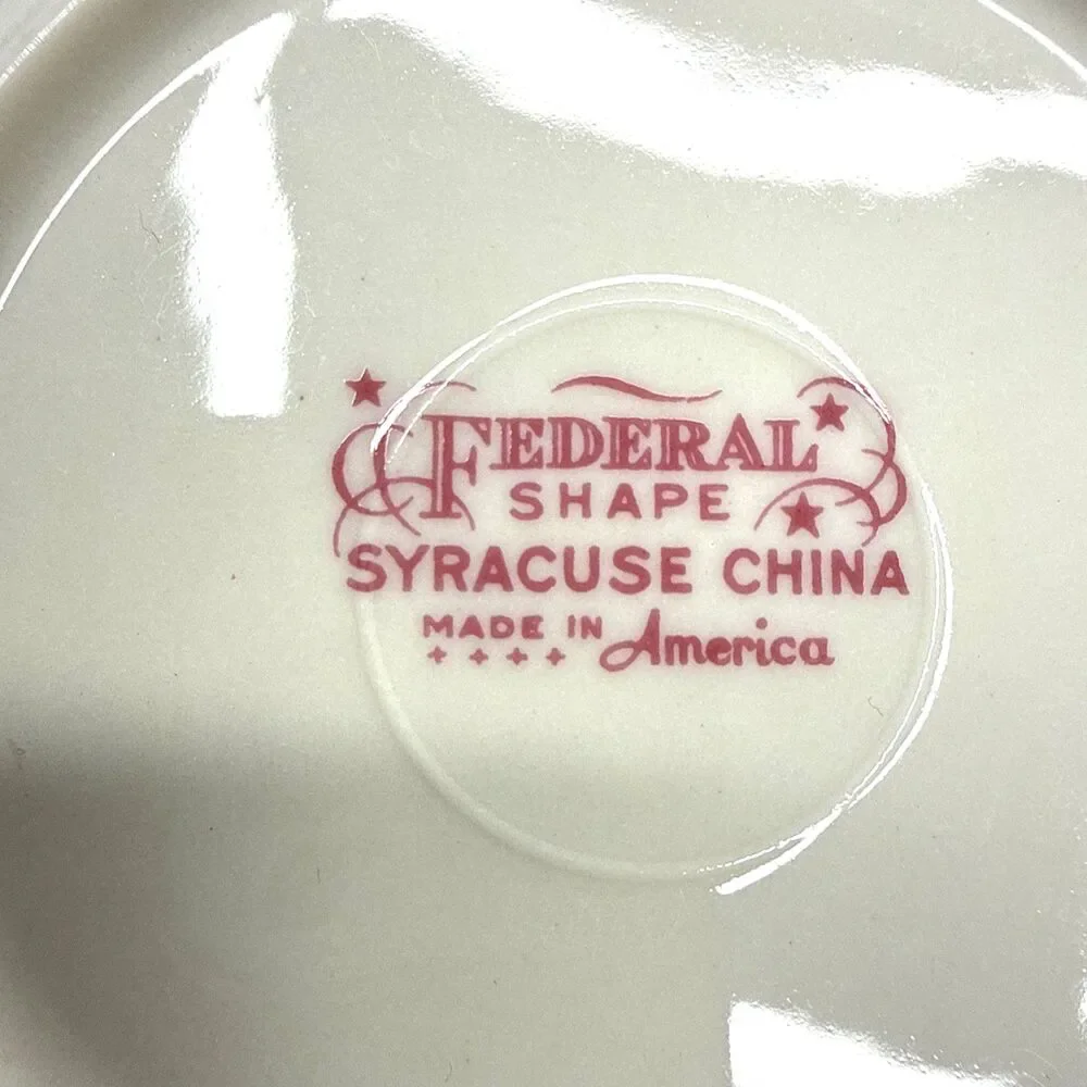 Vintage 7 Piece Federal Shape Syracuse Carvel China 5